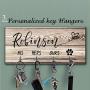 Personalized Key Holder and Dog Leash Wall Hanger Key Organizer for the Hallway Key Ring Holder Custom Key Holder For Wall, Personalized Key Hanger Housewarming Gift Leash Holder