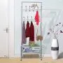 Iusun Coat Rack with 3-Tier Shoe Bench Stand Hall Entryway Storage Shelf Look Accent Furniture for Clothes Hat Bag Hanger Floor Bedroom Multi-Function Simple Clothes Rack-Ship from USA