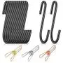 AYAYASTORY S Hooks Set, 12PCS Black Steel S Shaped Hooks and 3PCS Utility Clips, Heavy Duty Hanging S Hook for Kitchen, Bathroom, Bedroom and Office: Pan, Pot, Cups, Bag, Towel, Plants, Pictures AYAYASTORY S Hooks Set, 12PCS Black Steel S Shaped Hooks and 3PCS Utility Clips, Heavy Duty Hanging S Hook for Kitchen, Bathroom, Bedroom and Office: Pan, Pot, Cups, Bag, Towel, Plants, Pictures