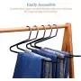 JS HANGER 20 Pack Open Ended Slacks Pant Hangers, Chrome and Black Friction, Non-Slip JS HANGER 20 Pack Open Ended Slacks Pant Hangers, Chrome and Black Friction, Non-Slip