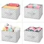 mDesign Soft Fabric Closet Storage Organizer Holder Boxes Bin - Attached Handle, Open Top, for Child/Kids Bedroom, Nursery, Toy Room - Fun Polka Dot Print - Medium, 4 Pack - Gray/White Dots mDesign Soft Fabric Closet Storage Organizer Holder Boxes Bin - Attached Handle, Open Top, for Child/Kids Bedroom, Nursery, Toy Room - Fun Polka Dot Print - Medium, 4 Pack - Gray/White Dots