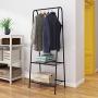 Homebi Garment Rack Metal Clothing Rack Coat Organizer Laundry Closet Storage Entrway Shelving Unit with Hanger and 2-Tier Durable Shelf for Shoes Clothes Storage in Black, 23.6”Wx13.19”Dx63”H Homebi Garment Rack Metal Clothing Rack Coat Organizer Laundry Closet Storage Entrway Shelving Unit with Hanger and 2-Tier Durable Shelf for Shoes Clothes Storage in Black, 23.6”Wx13.19”Dx63”H