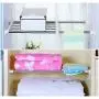 BAOYOUNI Expandable Closet Tension Shelf Rod Organizer Adjustable Storage Rack Heavy Duty Clothes Hanger Metal Space Saving Divider for Bathroom Kitchen Cupboard Wardrobe Bookshelf 32-46, Ivory