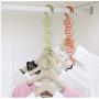 Multifunction 4 Circle Windproof Clothes Hanger Drying Rack Plastic Hangers for Clothes Layer Storage Racks Buckle Hanger 10pcs Random Color