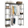 FDInspiration Black Expandable Clothes Hanger Rack Shelf Closet Storage Free Standing Organizer Shelves with Ebook FDInspiration Black Expandable Clothes Hanger Rack Shelf Closet Storage Free Standing Organizer Shelves with Ebook