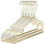 10pcs Random Color Aluminum Alloy Hanger for Clothes,Strong Metal Shirts Dress Sun-top Hanger