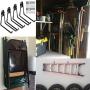 Heavy Duty Garage Storage Utility Double Hooks,Extended Wall Mount Tool Holder Organizer for Ladders,Bike,Chair (4 Pack Black 7.5" Large U Hook)