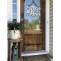 Fall Wreath for Front Door - Scroll Welcome Sign Door Hanger - Everyday Country Wreath - Neutral Door Hanger - Modern Welcome Sign -All Year