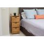 BIRDROCK HOME Storage Tower - Made of Natural Bamboo - Lightweight for Easy Transport - Fully Assembled