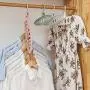 Magic Hangers, Space Saving Clothes Hangers 360° Swivel Hooks Plastic Hanger Organizer Closet Organizer -Gray 3-Pack