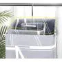 XFTOPSE Multifunction Rotary Airers,Spiral Shaped Drying Rack,Creative White Stainless Steel Spiral Shaped Clothes Quilt Blanket Sheets Hanger, Rotating Rack Airer