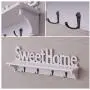 Multifunction Wood Key Holder Wall Hook Cabide Door Mounted Rack Shelf/Coat Hat Clothes Hanger Storage Racks Organizer Kitchen 2pcs