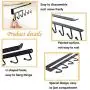 Adhesive Cup Holder Under Cabinet,4 Pack 6 Hook Coffee Cup Mug Holder Hanger Kitchen Utensil Hooks Fit for 1 Inch Thickness Shelf or Less (Black) Adhesive Cup Holder Under Cabinet,4 Pack 6 Hook Coffee Cup Mug Holder Hanger Kitchen Utensil Hooks Fit for 1 Inch Thickness Shelf or Less (Black)