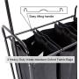 SHAREWIN Rolling Laundry Sorter Cart, Hanging Bar Laundry Hamper 3 Section Heavy-Duty with Wheels