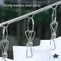 DX DA XIN Clip and Drip Hanger -52 Clips Clothes Drying Hanger for Delicates, Jeans, Sock, Scarf, Gloves, Underwear, Bras, Cloth Diapers - with 20 Metal Clothespins and 6 Self Adhesive Hooks