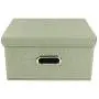 ANMINY Storage Boxes Set of 3 with Lids and Handles Foldable Lidded Cotton Linen Fabric Home Storage Cubes Bins Baskets Clothes Toys Organizer Containers Small + Medium + Large Size, Green ANMINY Storage Boxes Set of 3 with Lids and Handles Foldable Lidded Cotton Linen Fabric Home Storage Cubes Bins Baskets Clothes Toys Organizer Containers Small + Medium + Large Size, Green