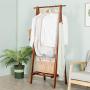 WZP Household Coat Rack Solid Wood Floor Bedroom Folding Rack Creative Living Room Simple Foyer Hanger Clothes Rack Home