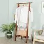 WZP Household Coat Rack Solid Wood Floor Bedroom Folding Rack Creative Living Room Simple Foyer Hanger Clothes Rack Home