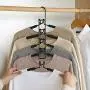 Kiode 5 in 1 Multi-Layer Clothes Hangers,Multi Layers Wardrobe Clothes Rack Space-Saving,Multi-Metal Wardrobe Clothes Storage Rack Detachable Hanger
