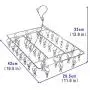 DUOFIRE Stainless Steel Clothes Drying Racks Laundry Drip Hanger Laundry Clothesline Hanging Rack Set of 36 Metal Clothespins Rectangle for Drying Clothes, Towels, Underwear, Lingerie, Socks (2 PACKS) DUOFIRE Stainless Steel Clothes Drying Racks Laundry Drip Hanger Laundry Clothesline Hanging Rack Set of 36 Metal Clothespins Rectangle for Drying Clothes, Towels, Underwear, Lingerie, Socks (2 PACKS)