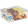 mDesign Plastic Stackable Kitchen Pantry Cabinet/Refrigerator Food Storage Container Bin Boxes with Lid - Organizer for Packets, Snacks, Produce, Pasta - BPA Free, 2 Pack - Clear mDesign Plastic Stackable Kitchen Pantry Cabinet/Refrigerator Food Storage Container Bin Boxes with Lid - Organizer for Packets, Snacks, Produce, Pasta - BPA Free, 2 Pack - Clear