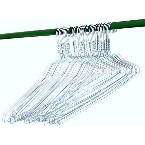 200 White Wire Hangers 18" Standard White Clothes Hangers (200, White)