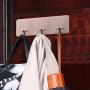 LANMOK 4 Pcs Self Adhesive Plastic Hook Rack Wall Mounted Hanger Bath Towel Holder with 3 Hooks Hat Bathrobe Coat Hooks for Bathroom Kitchen Lavatory