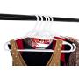 Popular Design Products 50 pc White Plastic Hangers with Built-in Grip Strip Non-Slip Pads - Perfect for Dresses, Blouses and Pants - Work Great for Shirts, Ties, Scarves and Sweaters