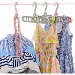 10pcs Random Color Multi-Port Support Circle Clothes Hanger Clothes Drying Racks Multifunction Plastic Scarf Clothes Hanger Hangers Storage Rack