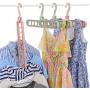 10pcs Random Color Multi-Port Support Circle Clothes Hanger Clothes Drying Racks Multifunction Plastic Scarf Clothes Hanger Hangers Storage Rack