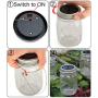 Homeleo 5-Pack Warm White Solar Mason Jar Lid Insert w/Stainless Steel Hangers, Solar Powered LED Mason Jars Light Up Lid Set(Jars NOT Included)