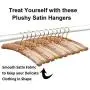 FloridaBrands Anti Slip Satin Padded Hangers Earthtone Soft Fabric with Gold Hook - Heavy Duty for Womens Clothes, Coat, Blouse, Sweaters, Dresses, Clothing - Set of 12 FloridaBrands Anti Slip Satin Padded Hangers Earthtone Soft Fabric with Gold Hook - Heavy Duty for Womens Clothes, Coat, Blouse, Sweaters, Dresses, Clothing - Set of 12