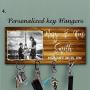 Photo Key holder for wall, Custom Wood Key Holder For Wall, Personalized Key Hanger, Custom Wall Key Hanger, Housewarming Gift, Anniversary Gift, Last name key rack, Family key hanger, Wedding gift