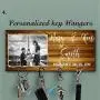 Photo Key holder for wall, Custom Wood Key Holder For Wall, Personalized Key Hanger, Custom Wall Key Hanger, Housewarming Gift, Anniversary Gift, Last name key rack, Family key hanger, Wedding gift