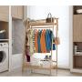 WYQSZ Hanger Floor Bedroom Storage Storage Bamboo Space Hanging Clothes Rack Coat Rack Rack Hanger - Coat Rack 8563 (Size : 70140cm)