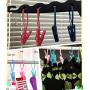 DurReus 24 Pack Plastic Clothespins Rope Windproof Clothes Hanger Clips Anti-Slip Laundry Pins Drying Clothing Clamps with Sturdy Steel Spring