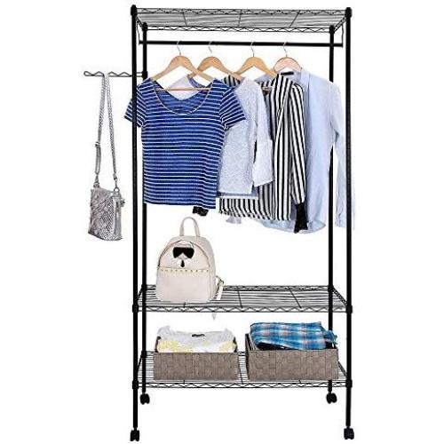 Layer Closet Organizer Garment Rack Clothes Hanger Home Shelf Furniture 2 Tier