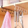 Functional Kitchen Storage Tools, 2PCS Kitchen Storage Rack Cupboard Hanging Hook Hanger Chest Storage Organizer Holder (1 Black 1 White)