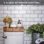 MAINEVENT Nice Butt Bathroom Decor Box, 2 Sides - Funny Gift, Funny Toilet Paper Holder Perfect for Farmhouse Bathroom Decor, Toilet Paper Storage, Rustic Bathroom Decor, or Diaper Organizer (Brown)