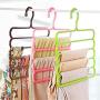 LuffyBin-5 Layer Colorful Pants Scarf Hangers Holders Trousers Clothes Towels Hanger Arrival - Thick Small Layers Wall Ring Triangle Closet Hanger Clips Cute Loop Stand Blue Mainstays