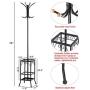 Alek...Shop Clothes Hanger Stand Coat Rack W/Shelves Hat Jacket Umbrella Tree Metal Hook Holder Hooks Hall