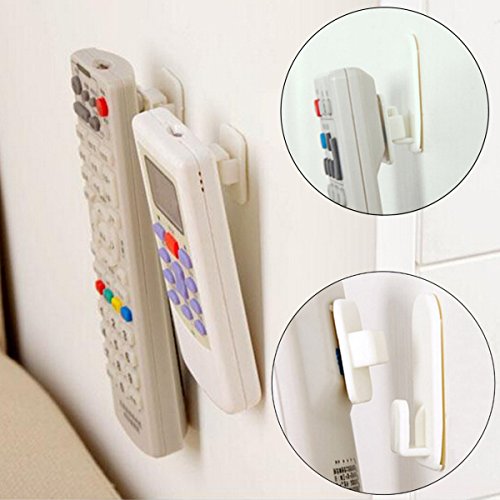2Set(4Pcs) Sticky Hook Set TV Air Conditioner Remote Control Key Practical Wall Storage Plastic Hooks Holder Strong Hanger