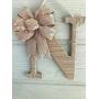 Front Door Décor-Shabby Chic Burlap Monogram