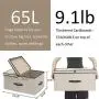 STORAGE MANIAC 65L Jumbo Closet Storage Organizer Boxes 2-Compartment Foldable Bins with Removable Dividers, Natural STORAGE MANIAC 65L Jumbo Closet Storage Organizer Boxes 2-Compartment Foldable Bins with Removable Dividers, Natural