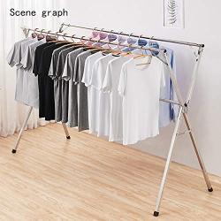 Drying Space Su Foldable Floor Type Clothes Hanger, Household Indoor and Outdoor Balcony Living Room Removable Coat Hanger Multifunctional Shelf Towel Rack