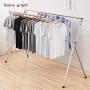 Drying Space Su Foldable Floor Type Clothes Hanger, Household Indoor and Outdoor Balcony Living Room Removable Coat Hanger Multifunctional Shelf Towel Rack