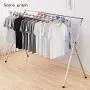 Drying Space Su Foldable Floor Type Clothes Hanger, Household Indoor and Outdoor Balcony Living Room Removable Coat Hanger Multifunctional Shelf Towel Rack