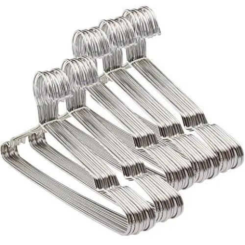 xucoo 50 Pack Clothes Hangers Stainless Steel Strong Metal Wire Hangers Diameter 16.5 Inch xucoo 50 Pack Clothes Hangers Stainless Steel Strong Metal Wire Hangers Diameter 16.5 Inch