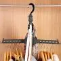 Auntwhale Clothes Hanger Closet Complete Multifunction Dual Magic Foldable Hanger for Clothes Shirts Sweaters Coat Organizer Dress Hanger Hook Drying Rack