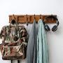 Oureong Wall Hook Rustic Wall Mounted Coat Rack with Hanging Hooks, Use As Coat Rack, Hat Organizer, Key Holder Wall Mounted Clothes Scarf Hat Storage Hanger (Color : Brown, Size : 5)